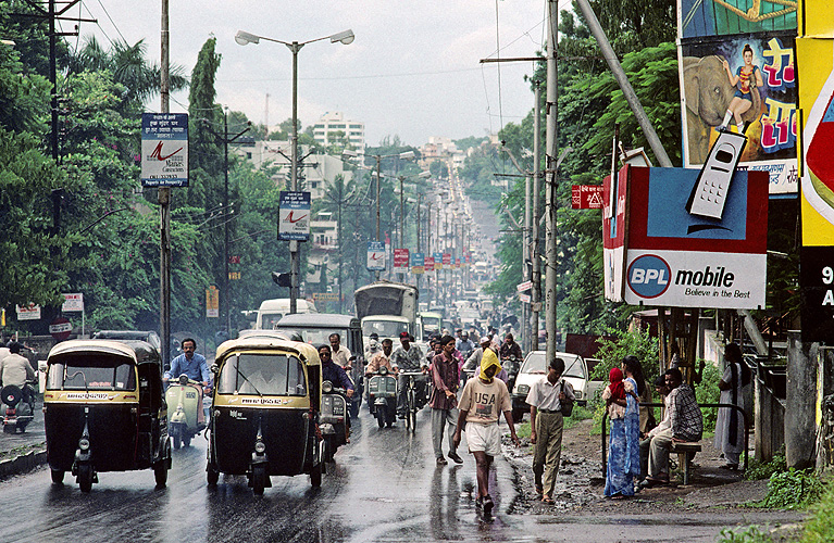 Verstopfte Hauptstrae in Pune