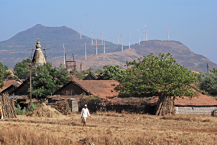 Der Andhra-Lake-Windpark ber dem Dorf Karpud 