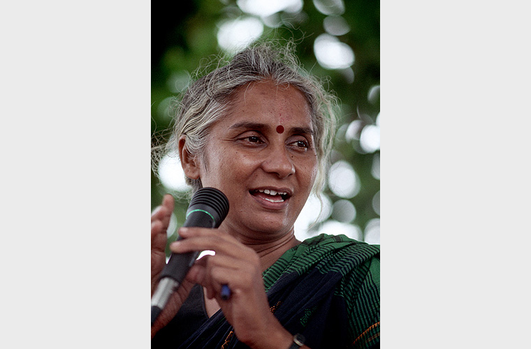 Medha Patkar fhrt die Protestbewegung im Narmada-Tal