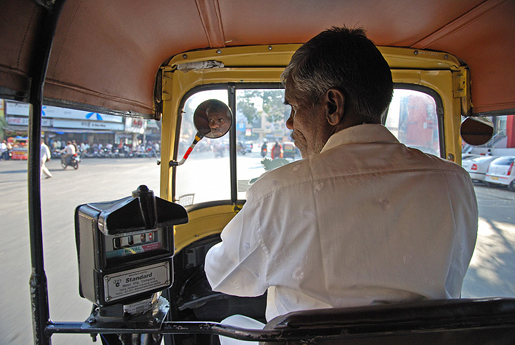 Fahrt in einer dreirdrigen Motorrikscha in Pune 