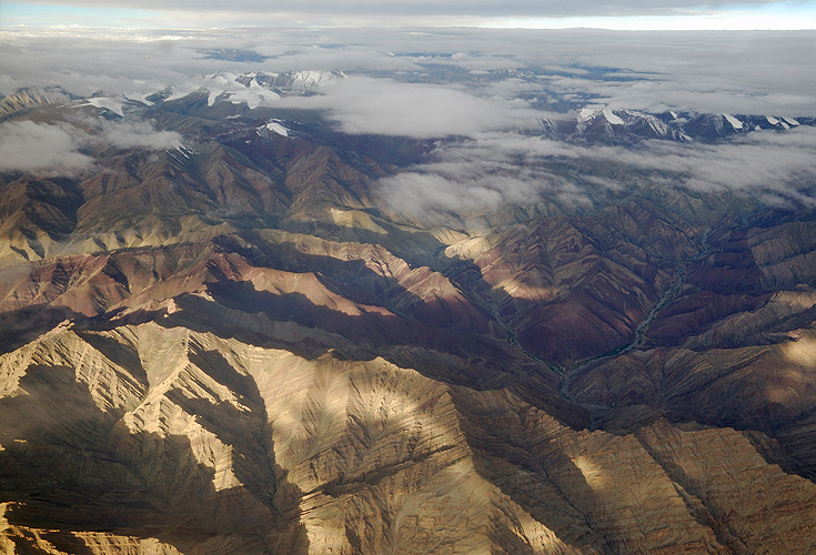 Ladakhs Berglandschaft von oben