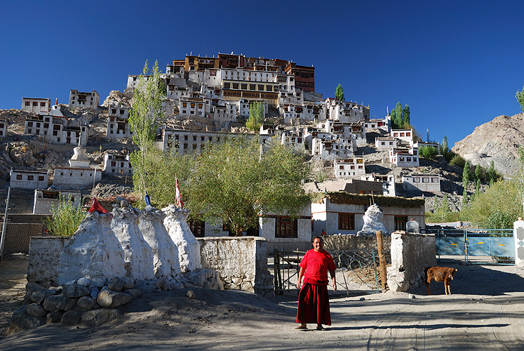  Das Kloster Thikse nahe der Hauptstadt Leh 