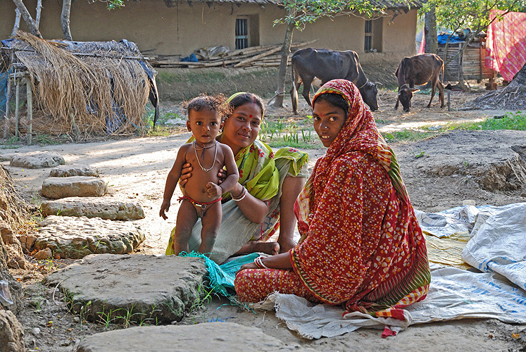 Bauernfamilie im Gangesdelta, West-Bengalen