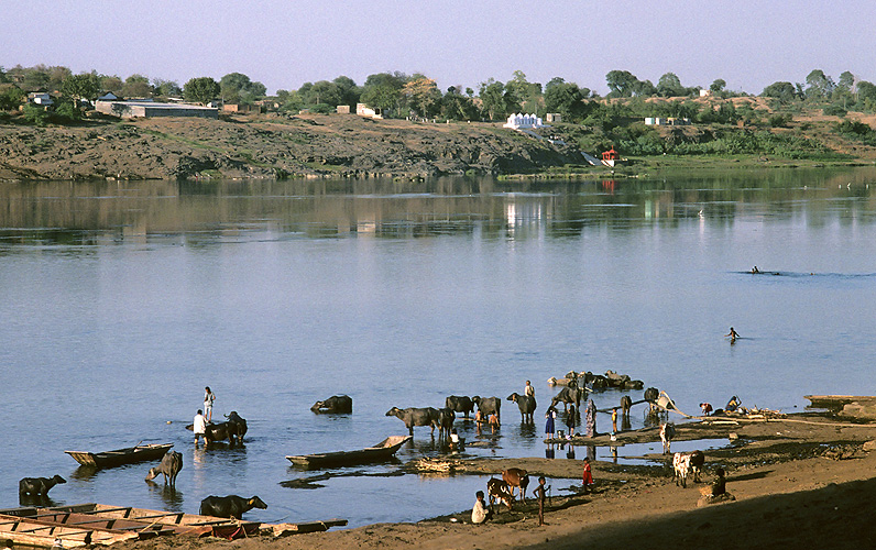 Die Narmada nahe Mandleshwar, Madhya Pradesh - Narmada-Fluss 10