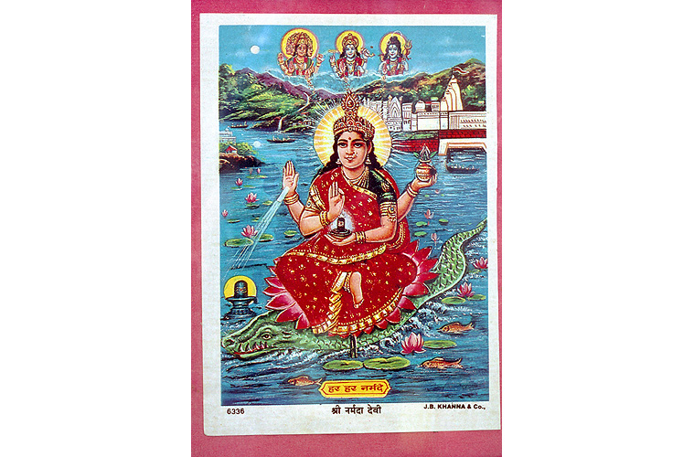 Volkstümliche Darstellung der Göttin Narmada - Narmada-Fluss 25
