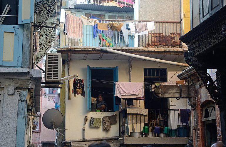 Wohnhäuser in der Altstadt von Ahmedabad
