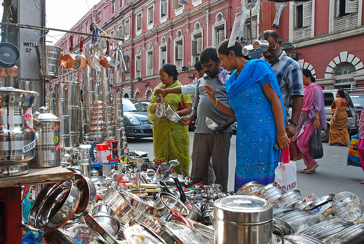 Straßenhandel im Zentrum von Kolkata