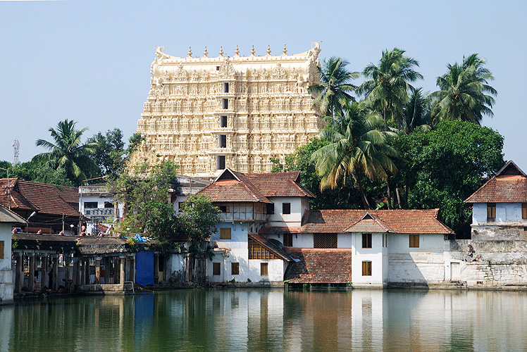 Der Padmanabhaswamy-Tempel in der Hauptstadt Thiruvananthapuram