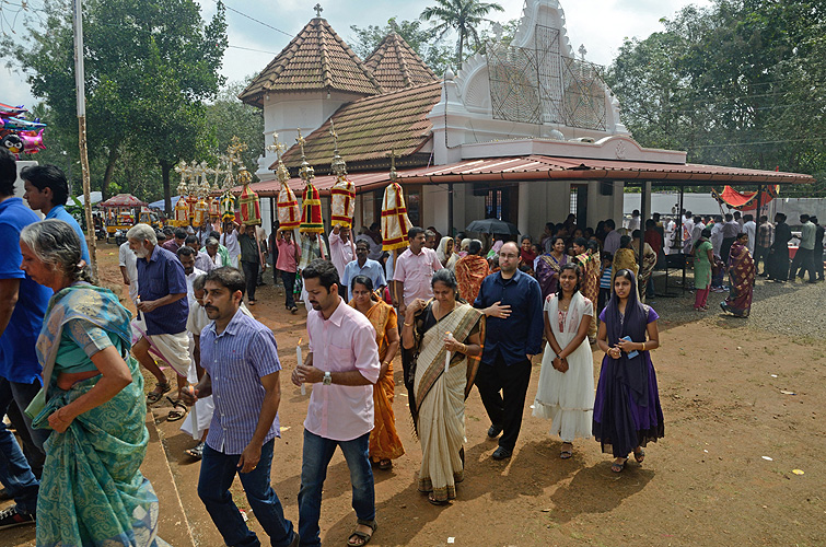 Prozession während eines christlichen Festes