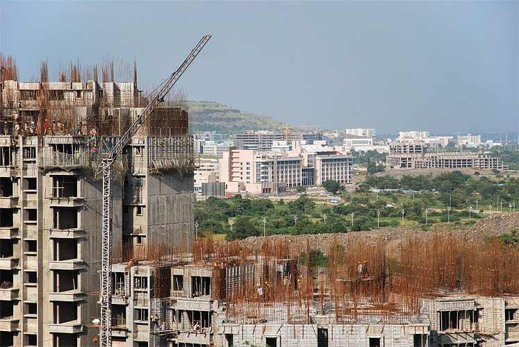  Bauboom in einem Software-Park in Pune