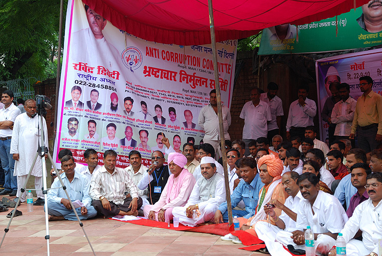 NGO protestiert gegen Korruption, New Delhi