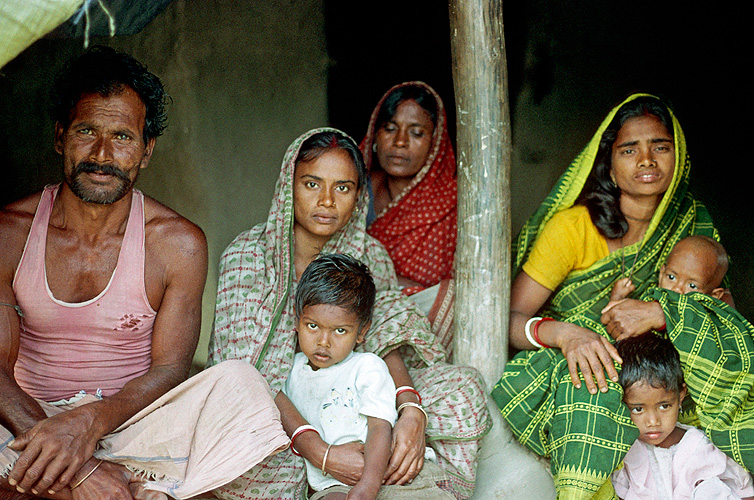 Armut: Bauernfamilie in den Sunderbans, West-Bengal