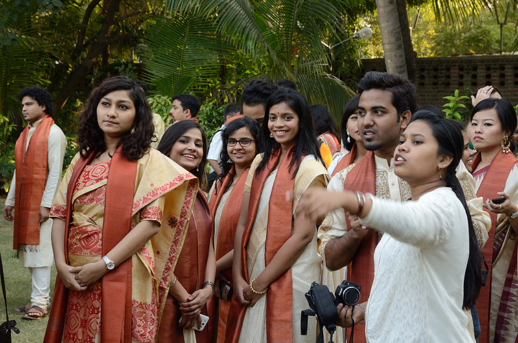 Studentinnen bei einer College-Feier, Ahmedabad