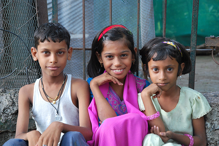 Arbeiterkinder in Pune  