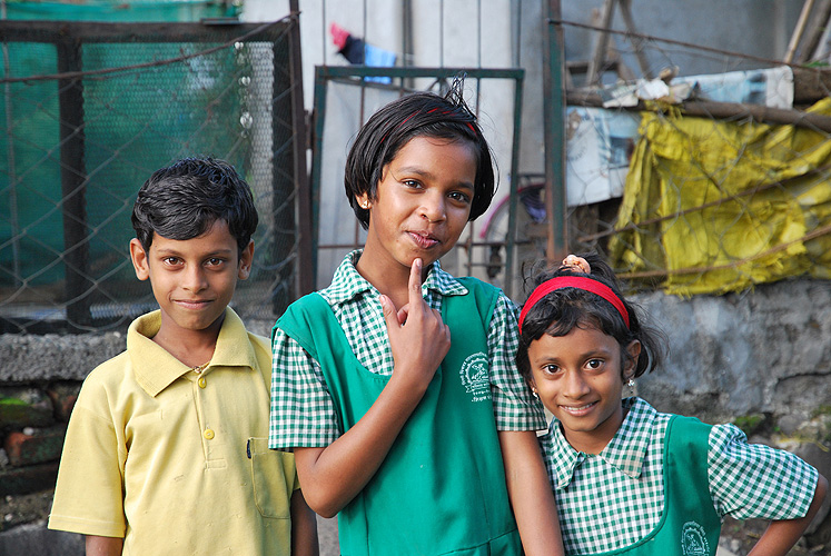 Arbeiterkinder in Pune 