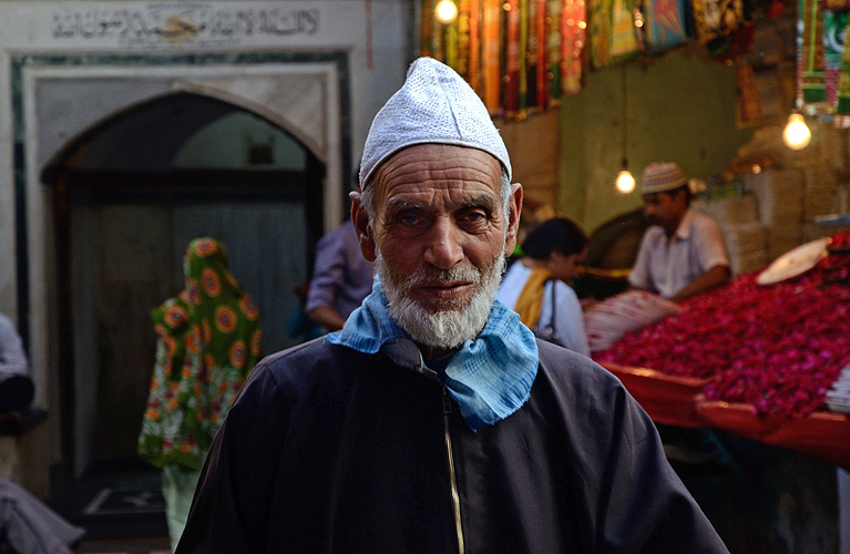 Muslim in der Altstadt von Delhi