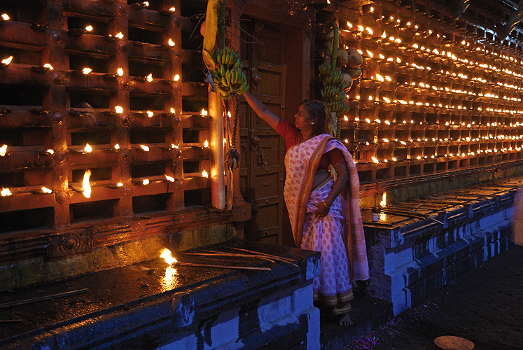 Tempelfest in Kollam, Kerala